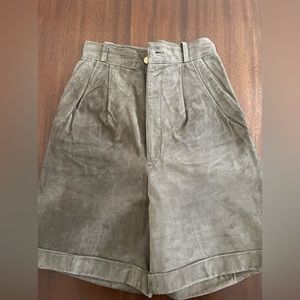 Vintage Suede Leather Bermuda Shorts
